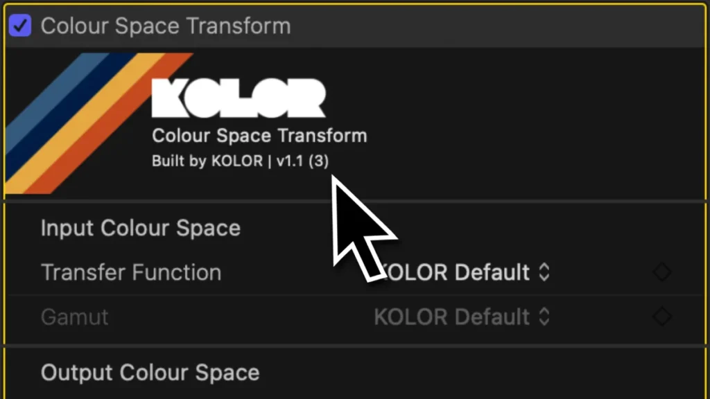 How to Update the KOLOR Colour Space Transform Plugin