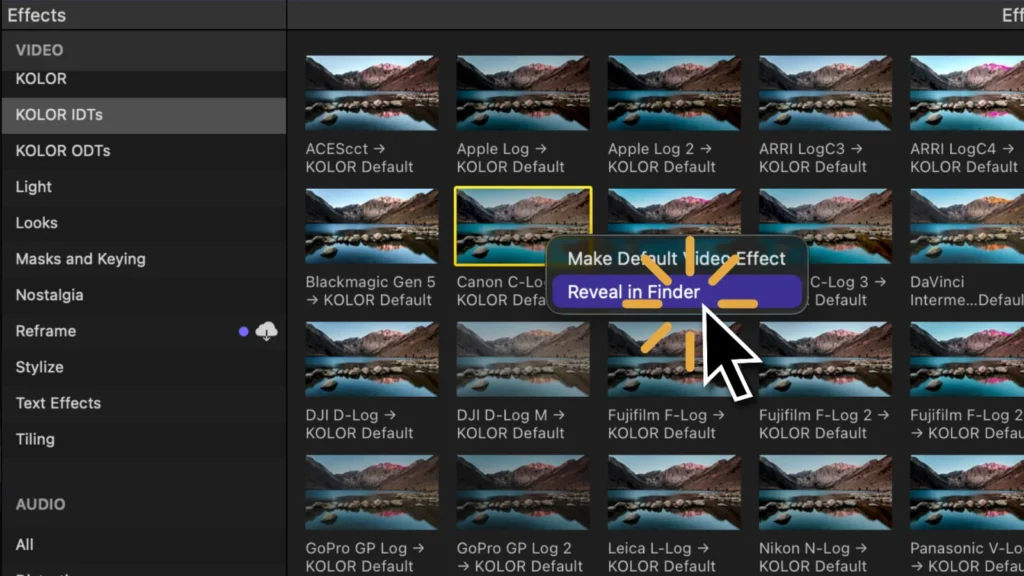 Uninstall KOLOR Plugins for Final Cut Pro